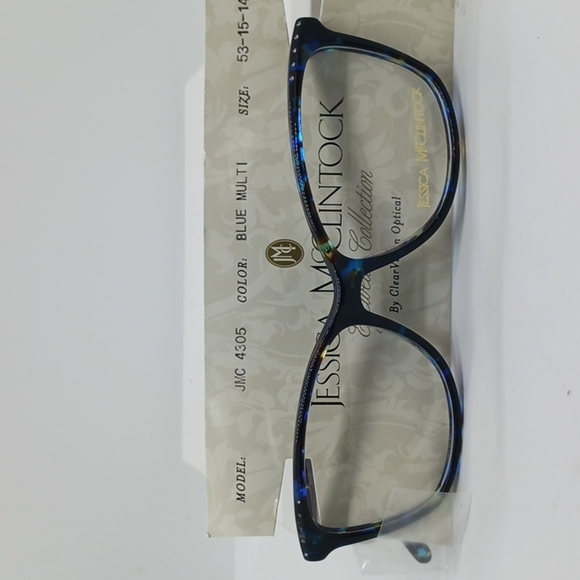 NWT WOMEN'S JESSICA MCCLINTOCK EYEGLASS FRAMES JMC4305 BLUE MULTI